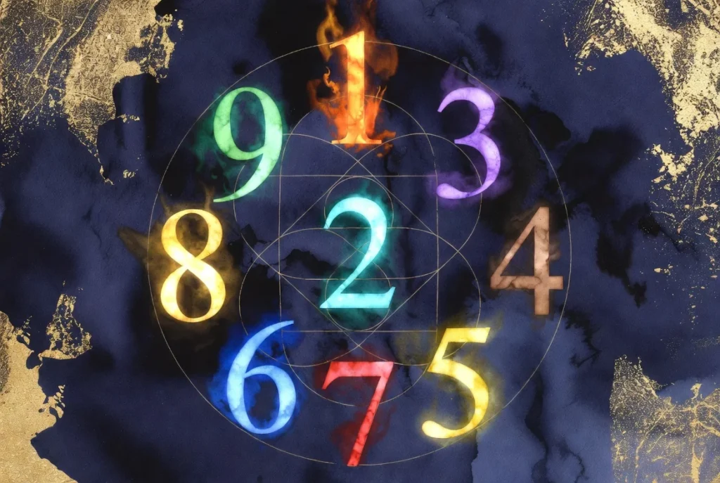 Numerologins grundsiffror 1-9 och deras vibration och symbolik
