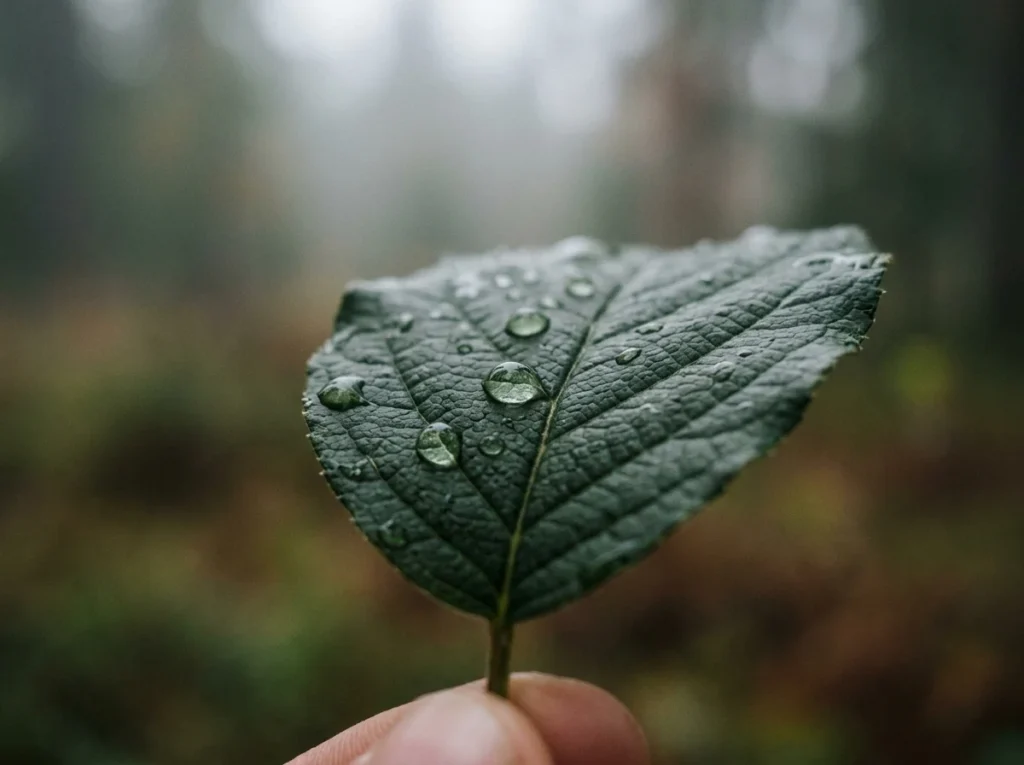 Förklarande bild med naturdetaljer som symboliserar uppmärksam observation.